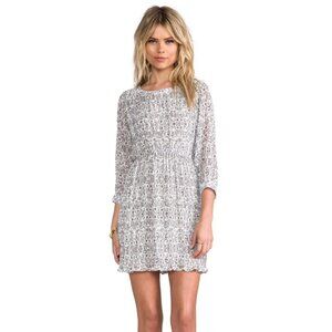 Anine Bing Floral Print Pleated Mini Dress